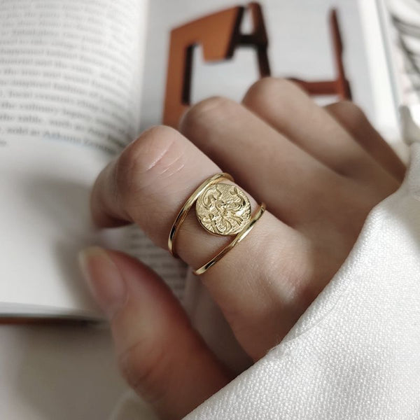 Engraved Coin Ring